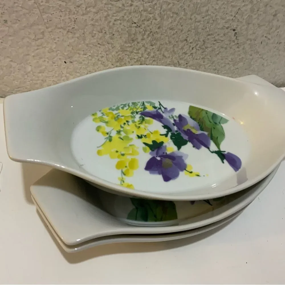 Lot 3 Dish Bake & Serve Casserole Savoir Vivre Ceramic 